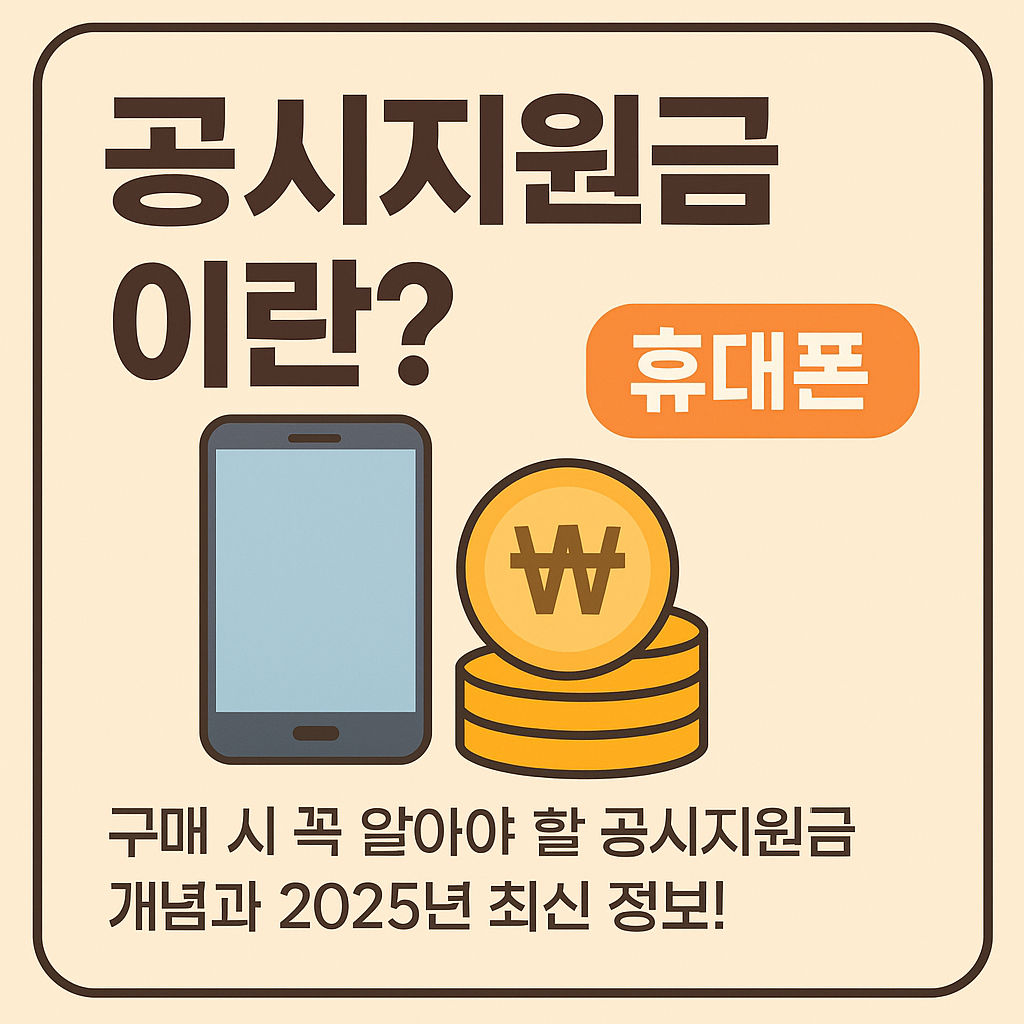 공시지원금이란?