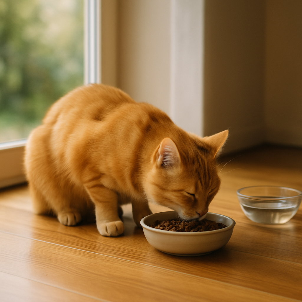 식사하는 고양이 이미지