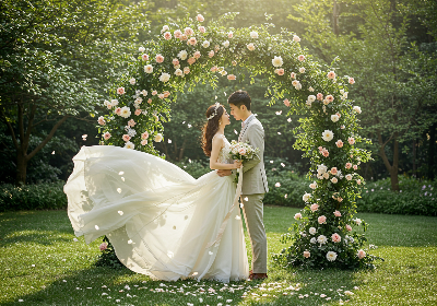 야외촬영 웨딩사진