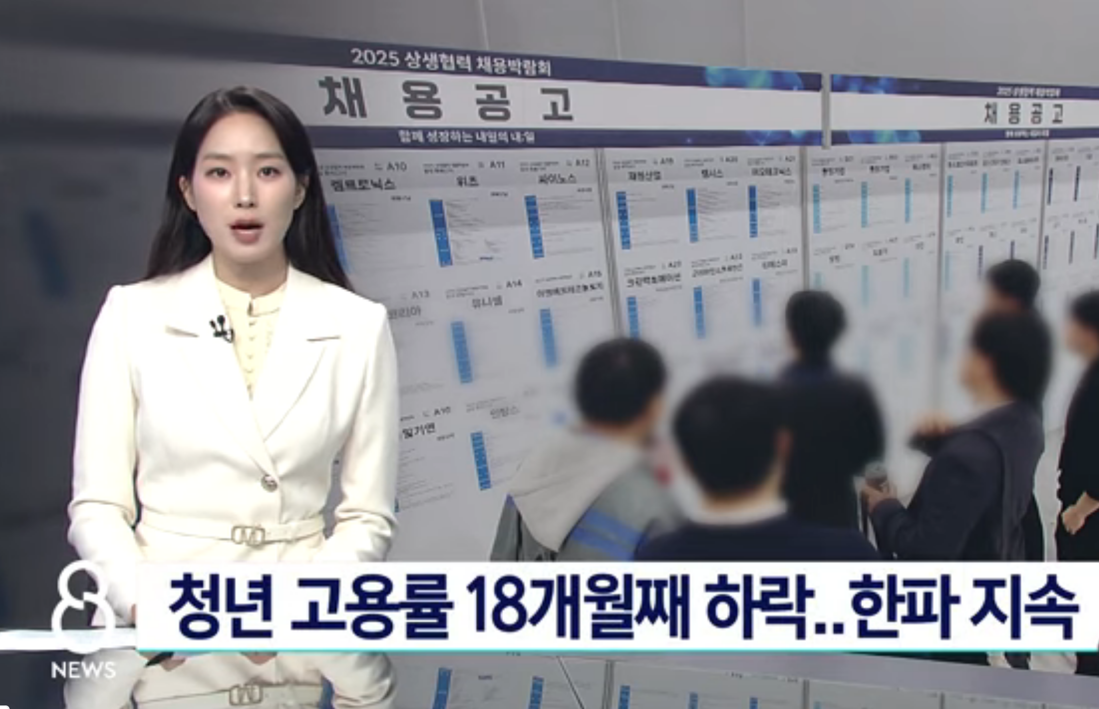 청년 고용률 18개월 하락 (제조업 위축, 경력직 채용, 고용 한파)