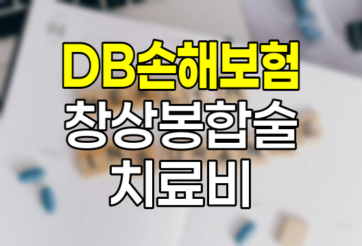 DB손해보험 창상봉합술 치료비 특약 해설
