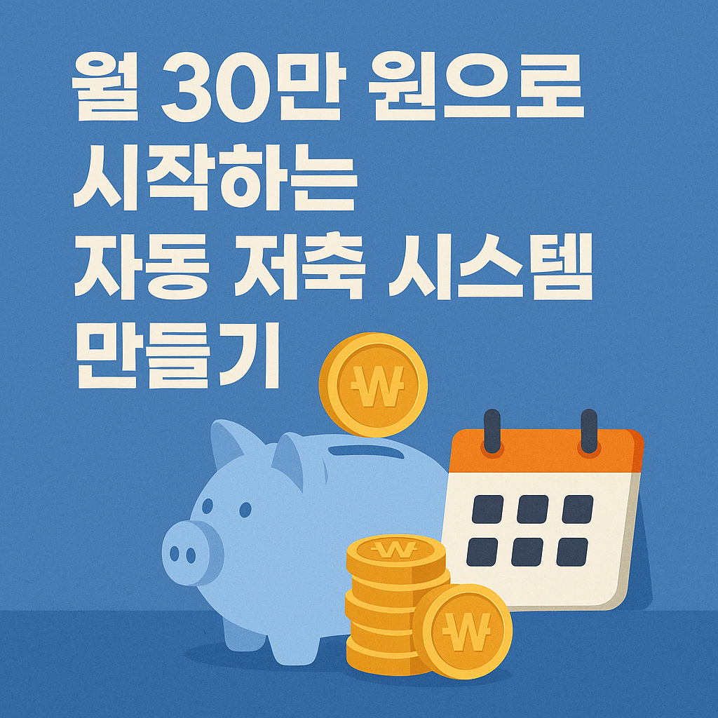 월 30만 원으로 시작하는 자동 저축 시스템 만들기