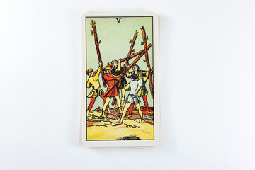 [마이너카드] 완드 5번 정방향&amp;#44; 역방향 해석 