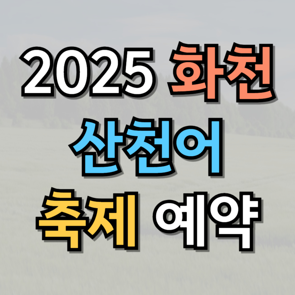 2025 화천 산천어축제 예약 꿀팁과 필수 정보