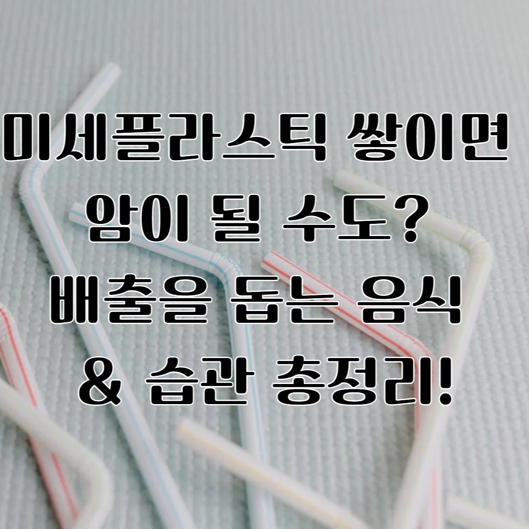 미세플라스틱 쌓이면 암이 될 수도 배출을 돕는 음식 & 습관 총정리!