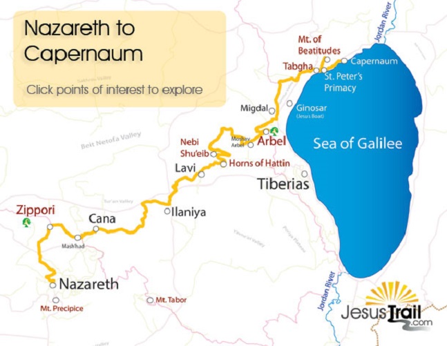 지저스 트레일 상세 지도