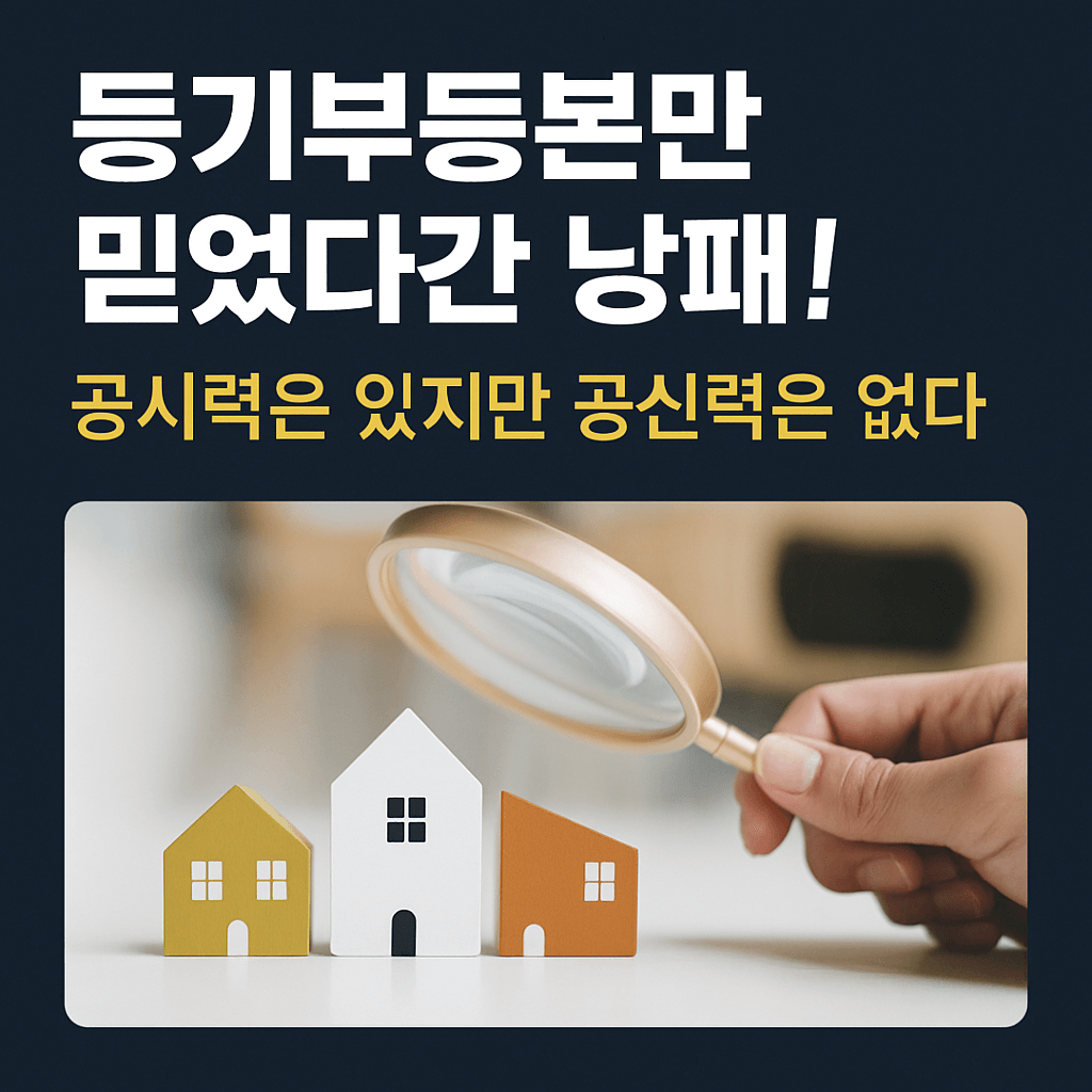 등기부등본만 믿었다간 낭패! 공시력은 있지만 공신력은 없다
