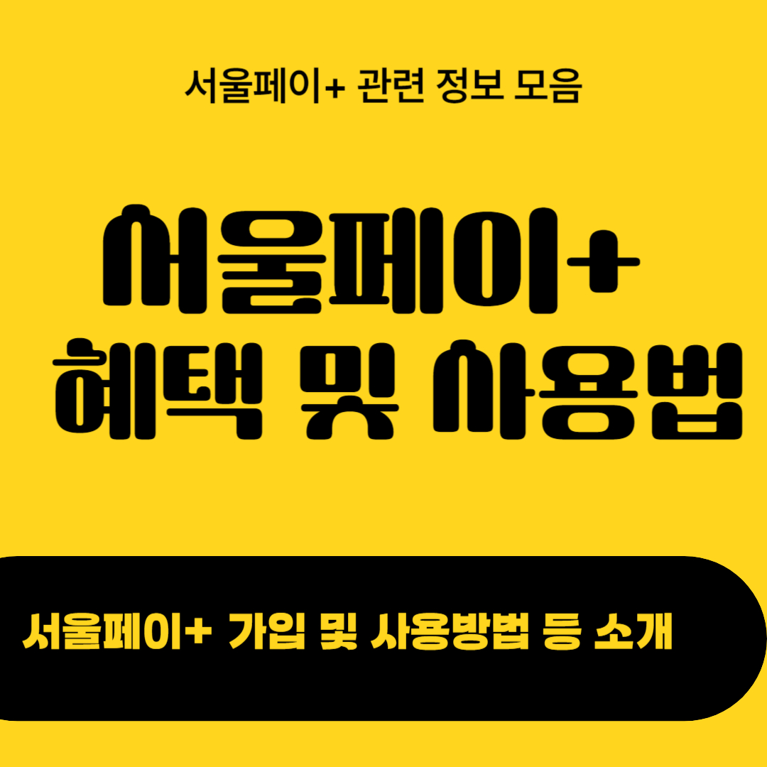 서울페이 사용법 및 혜택 요약해봄
