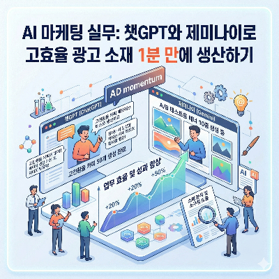 AI 마케팅 실무, 챗GPT와 제미나이로 고효율 광고 소재 1분 만에 생산하기