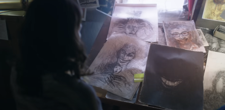 이미죽은사람의그림을들여가보는여자주인공