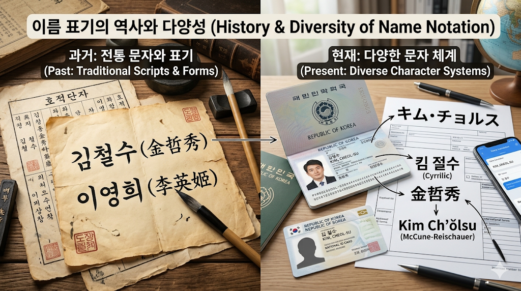 이름은 왜 나라와 시대에 따라 적는 방식이 다를까? 인명 표기의 역사와 원리