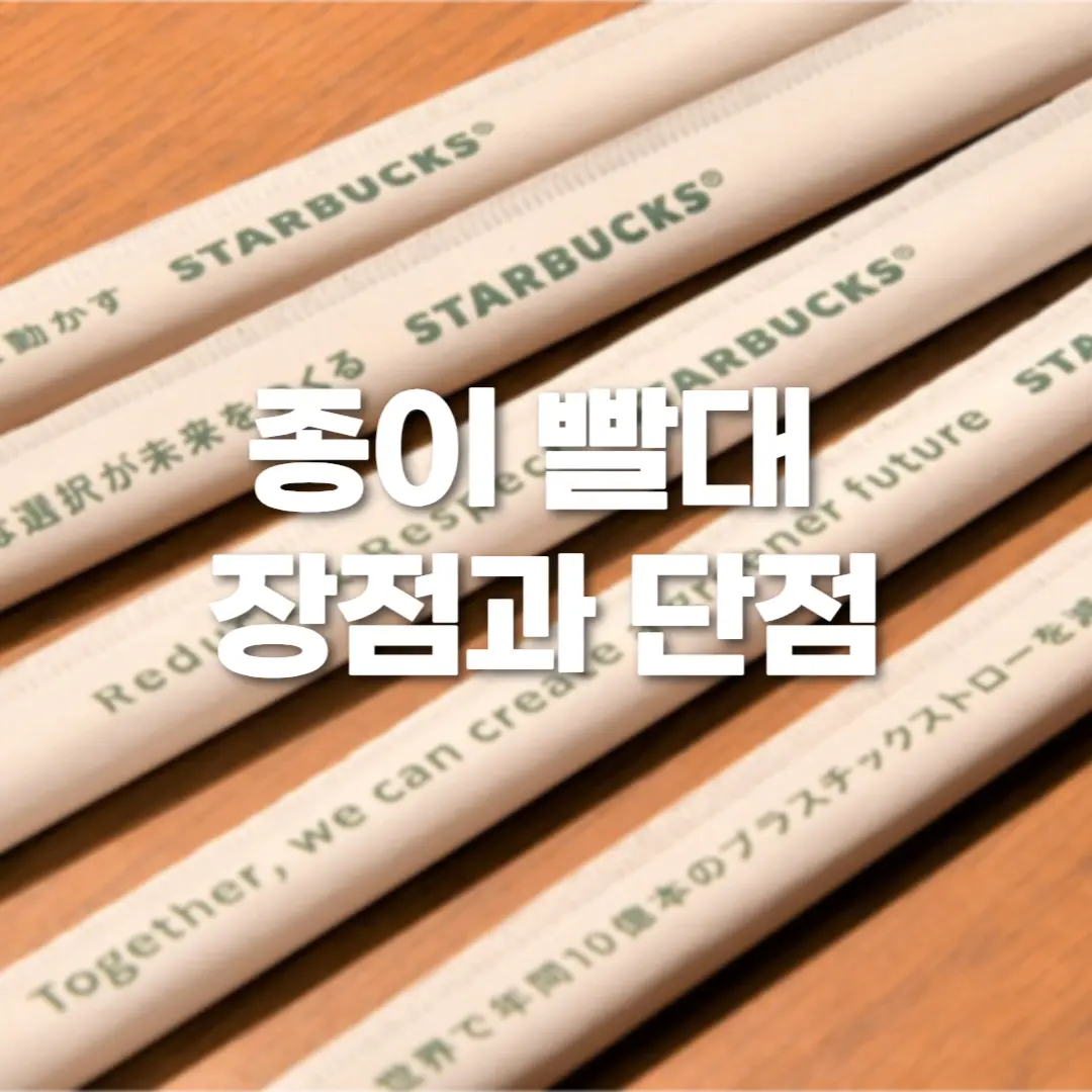 종이 빨대 장점 단점