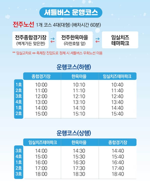 전북 크리스마스 갈만한곳 임실 산타축제 셔틀버스 운행