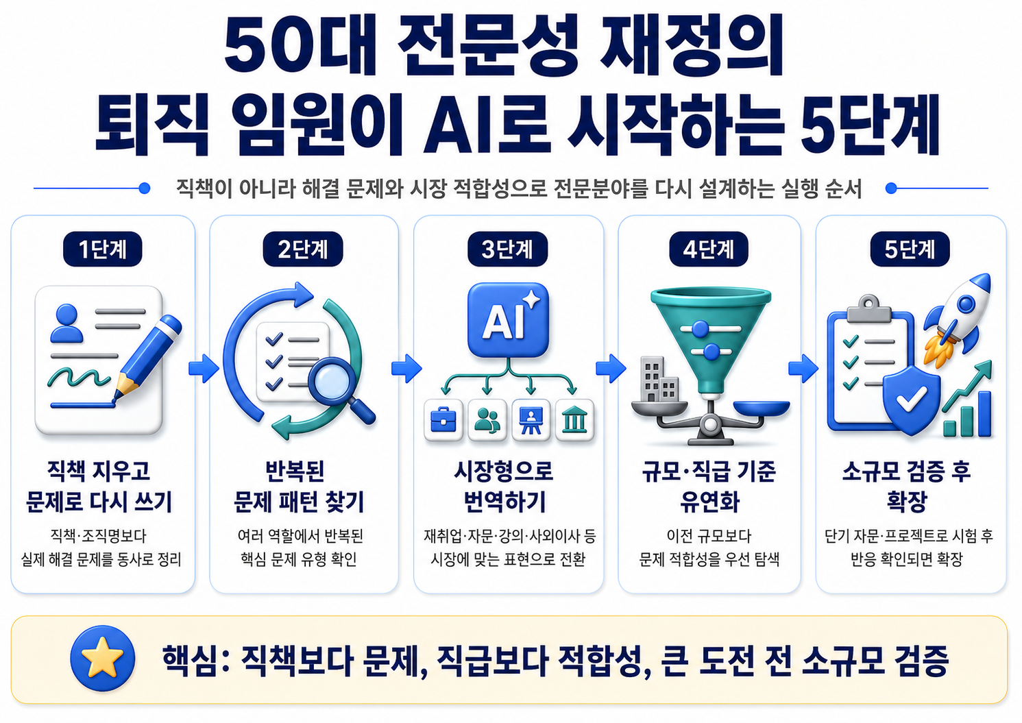 50대 전문성 재정의, 퇴직 임원이 AI로 시작하는 5단계