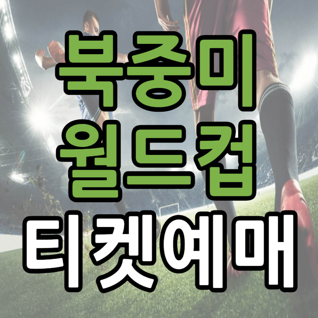 북중미 월드컵 한국 태국 티켓 예매 방법