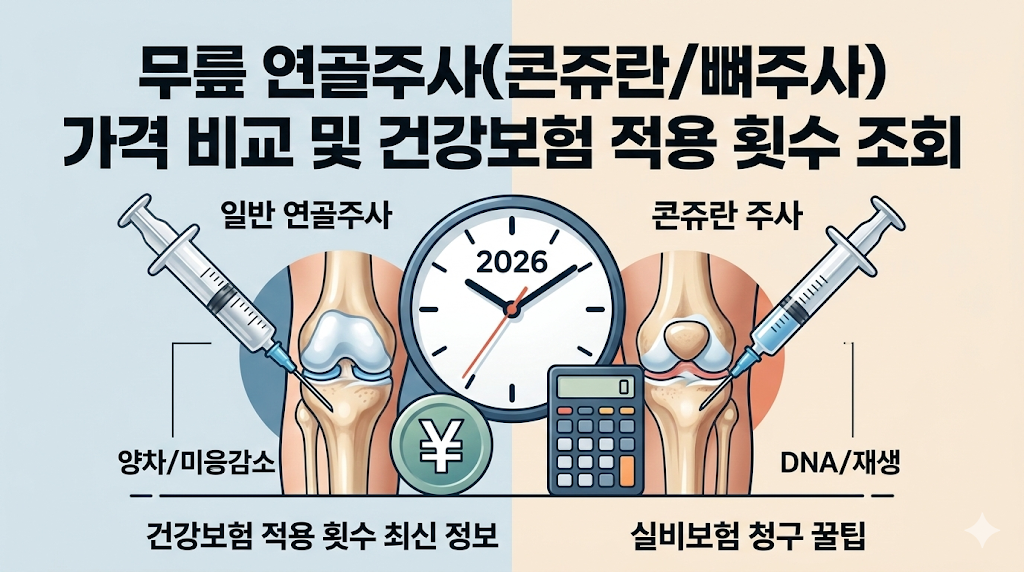 무릎 연골주사(콘쥬란/뼈주사) 가격 비교