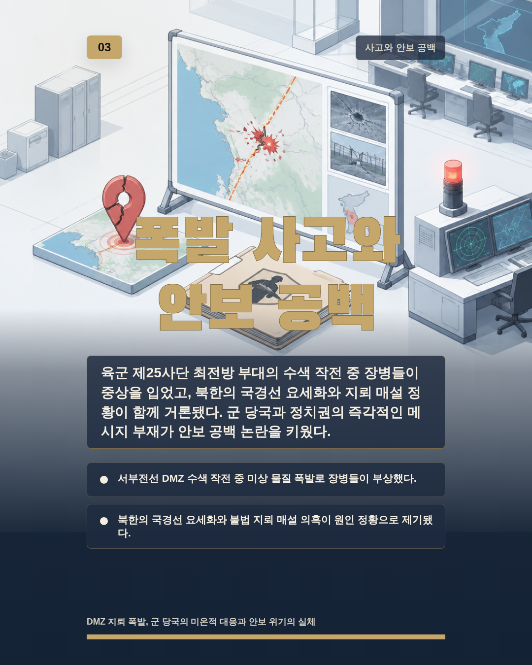 폭발 사고와 안보 공백