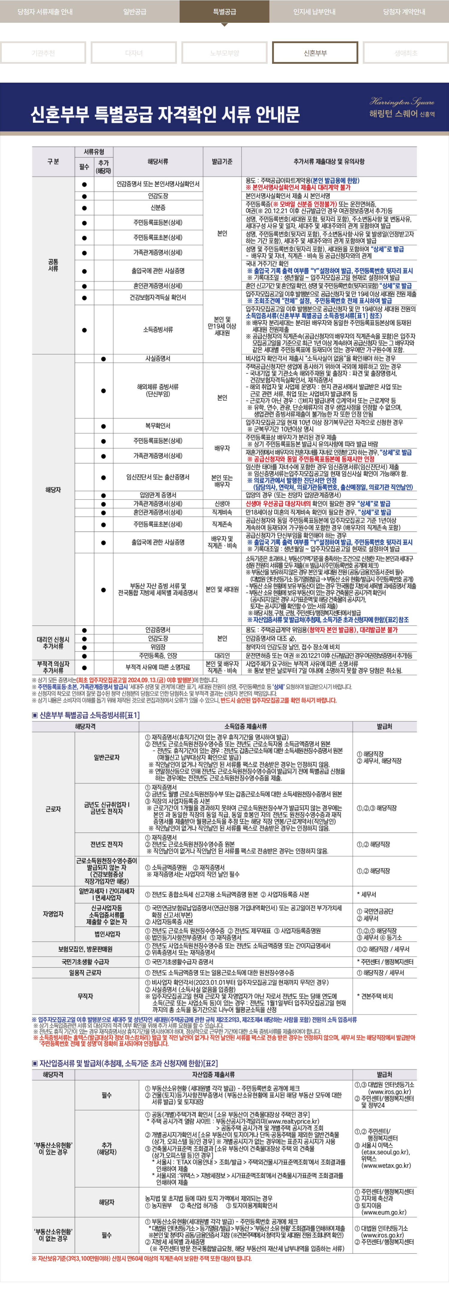해링턴 스퀘어 신흥역 서류제출 예약하기