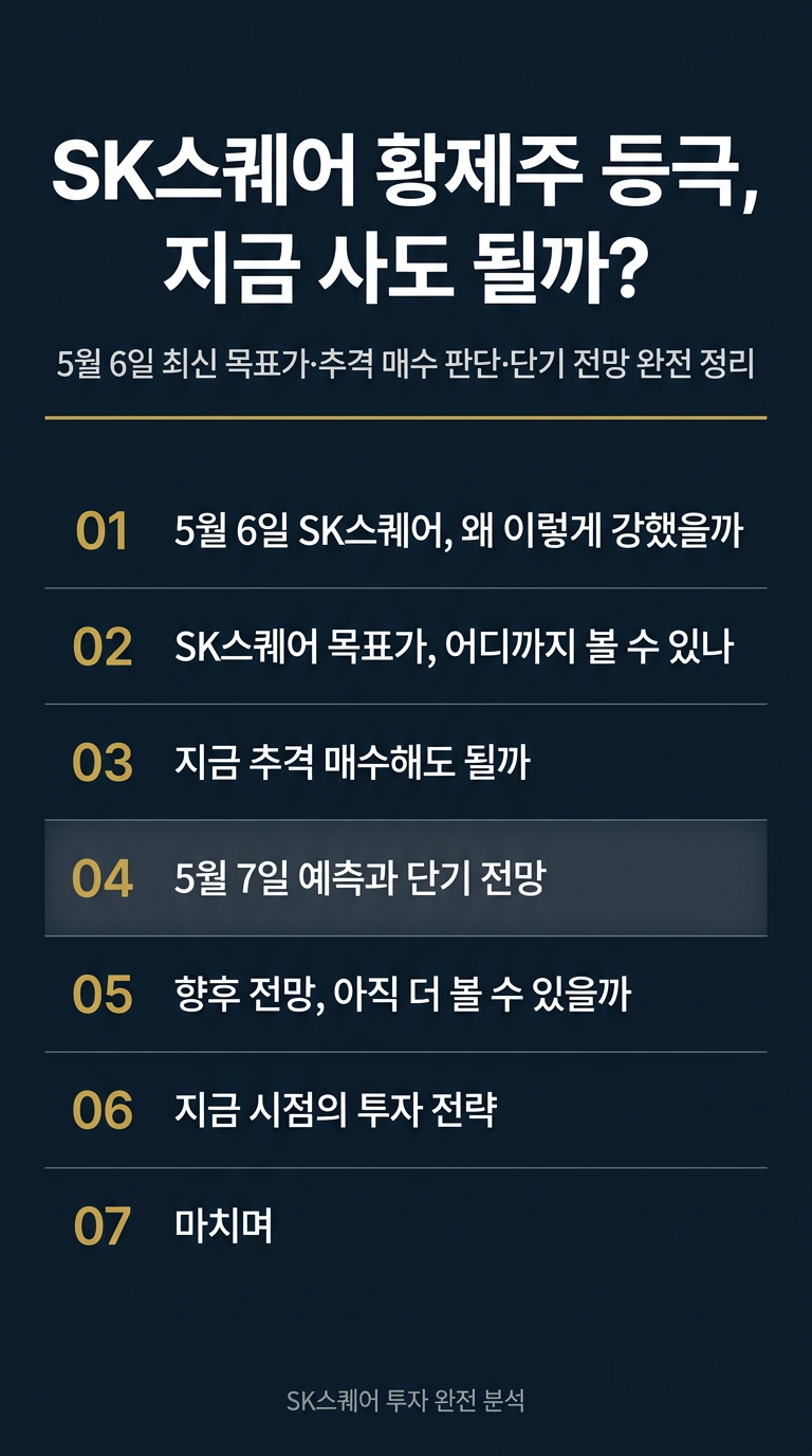 SK스퀘어 목표가, 오늘 주가 예측, 추격 매수, 지금사도 되는가? 향후 전망 및 투자전략