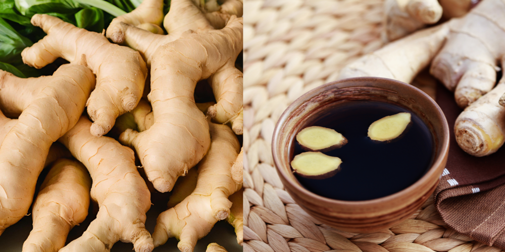 생강과 생강차 이미지