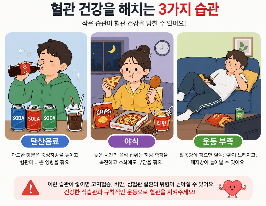 혈관 건강을 해치는 3가지 습관