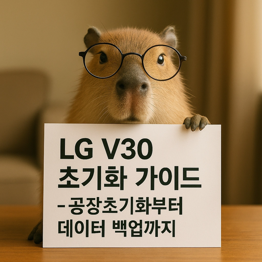LG V30 초기화 가이드 - 공장초기화부터 데이터 백업까지
