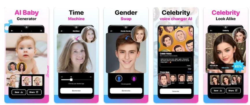 AI Baby Generator Face Maker앱 기능