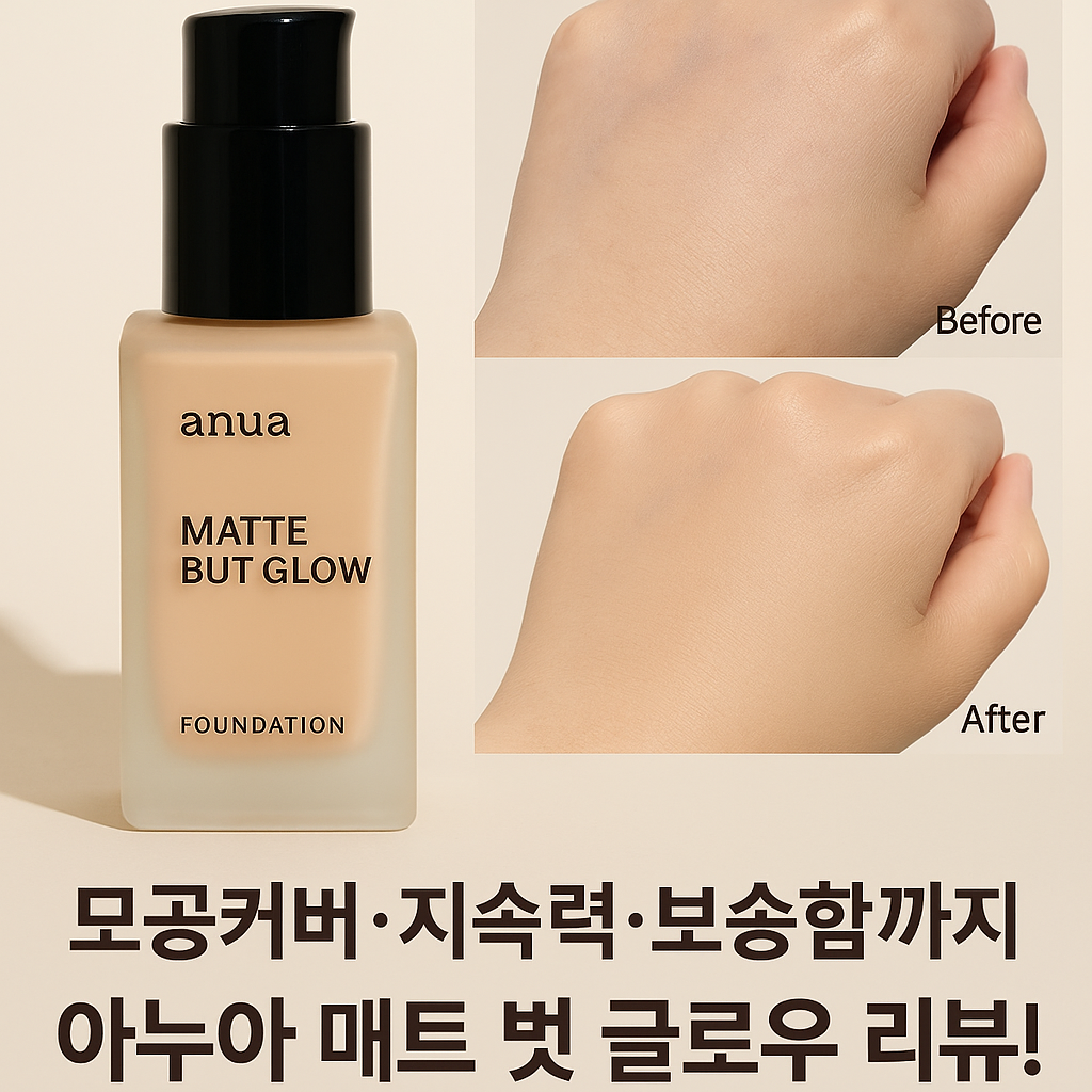 아누아매트벗글로우 메이크업