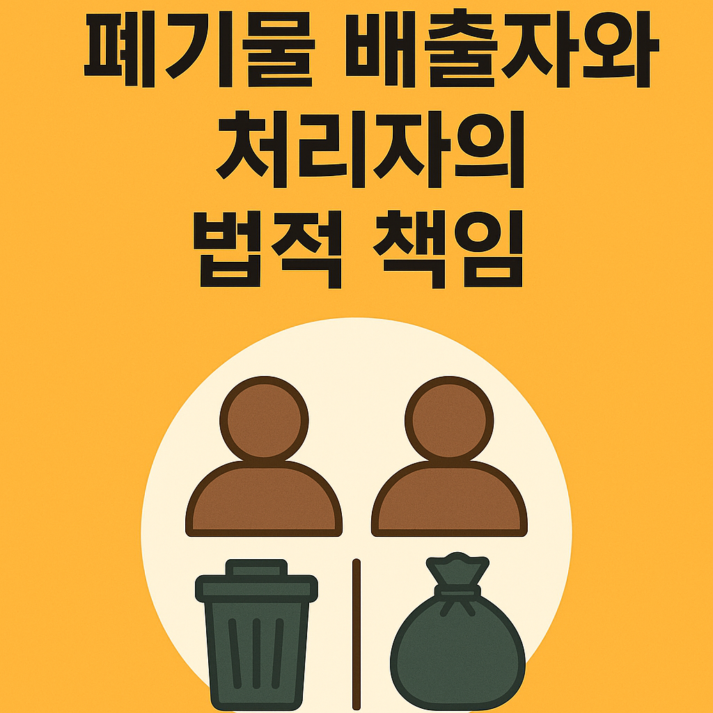 폐기물 배출자와 처리자의 법적 책임