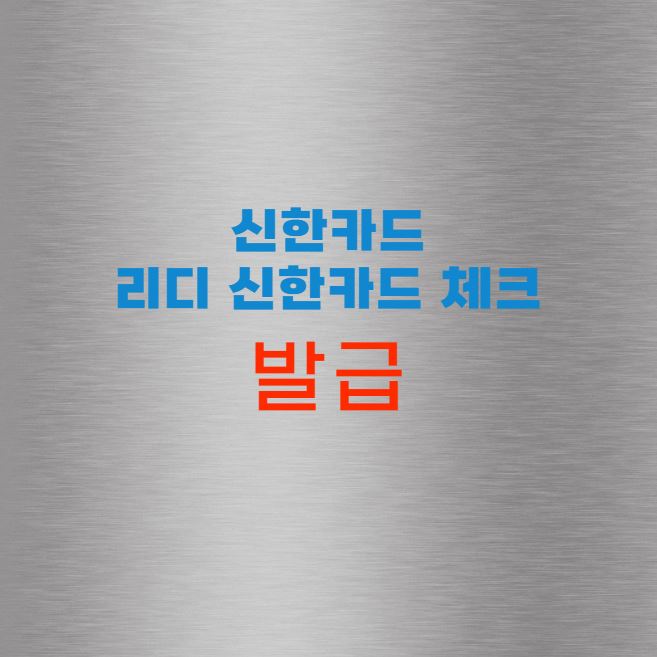 리디 신한카드 체크
