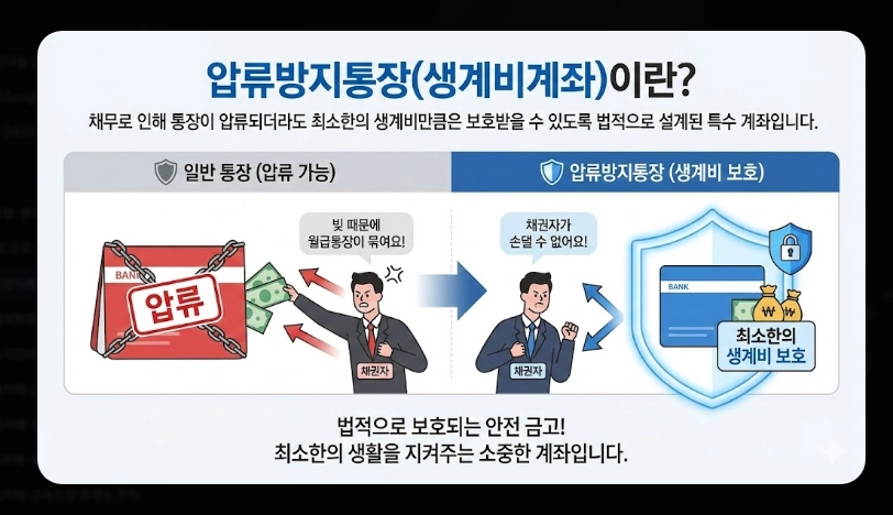 압류방지통장 개설 방법 완벽가이드 [2026년] 전국민 생계비계좌 신청 5단계
