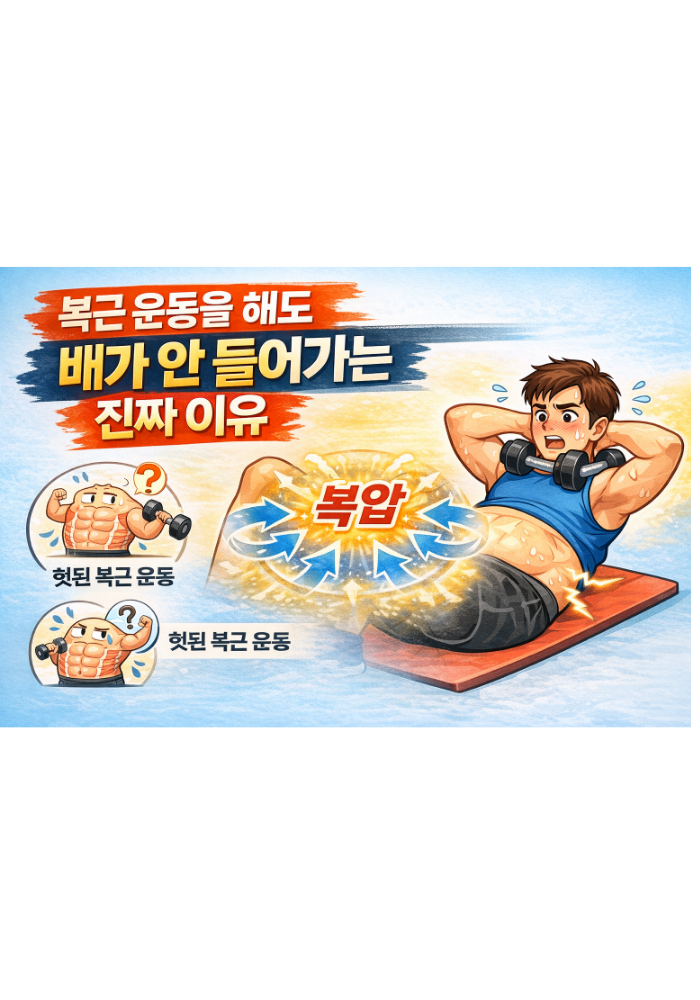 복근 운동을 해도 배가 안 들어가는 진짜 이유