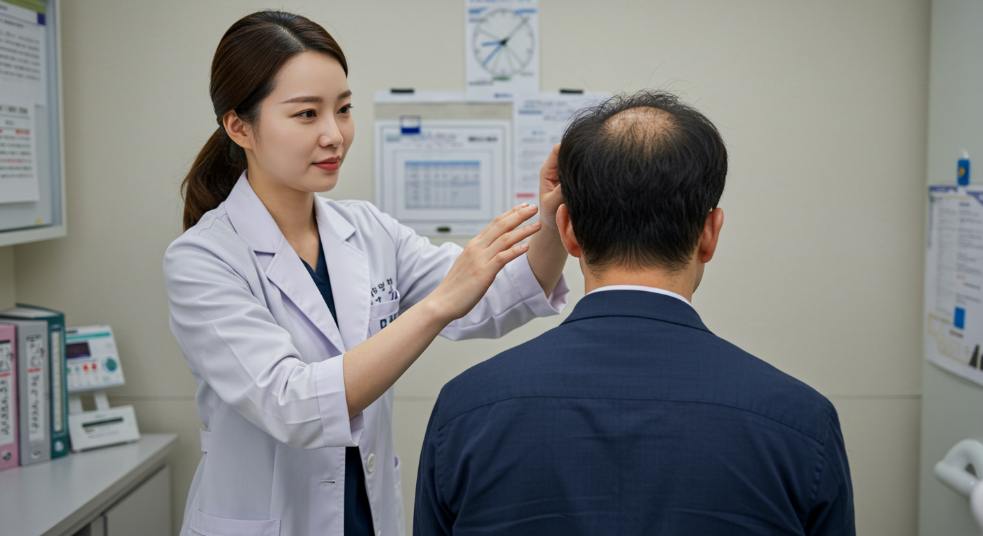 정수리 탈모 헤어스타일