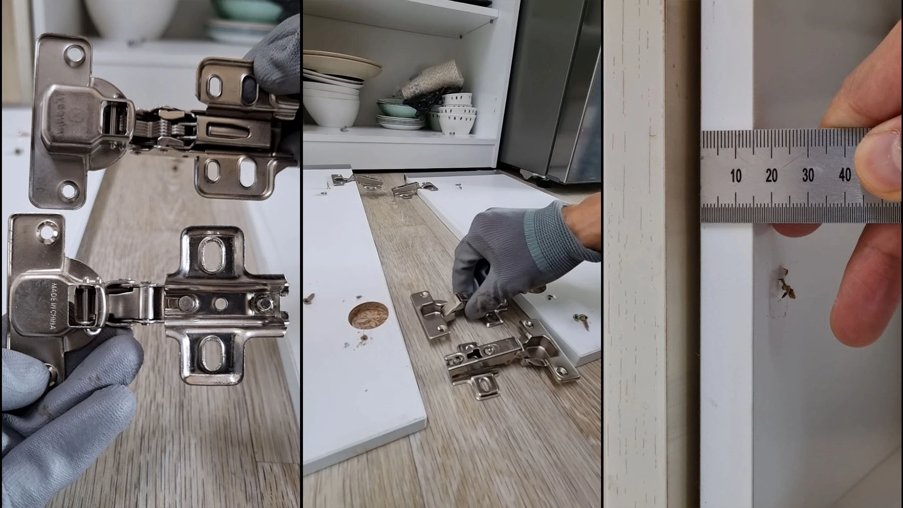 싱크대 경첩 모습