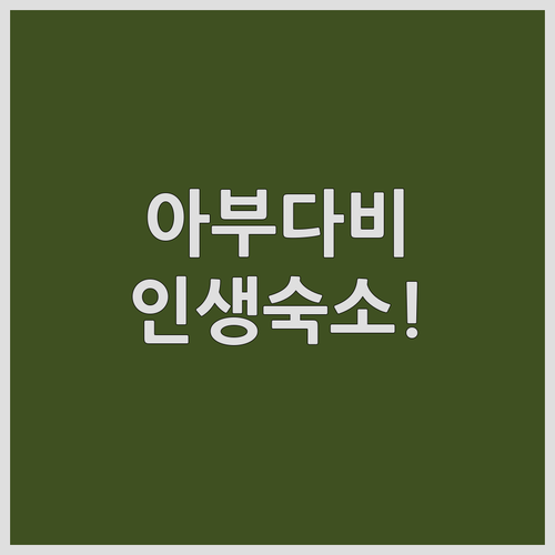 아부다비 호텔 추천 앨 자히야 지역 ..
