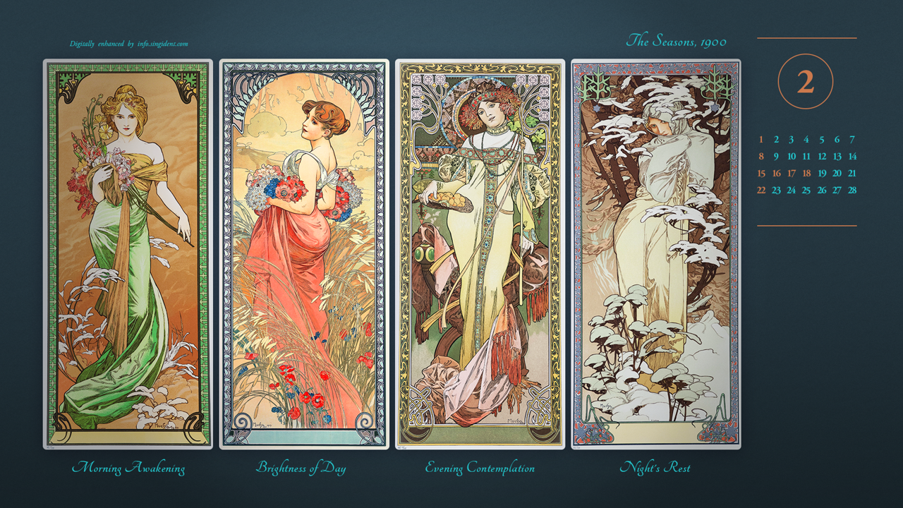 13 사계 시리즈, 1900년작 A - 2026년2월 달력배경화면