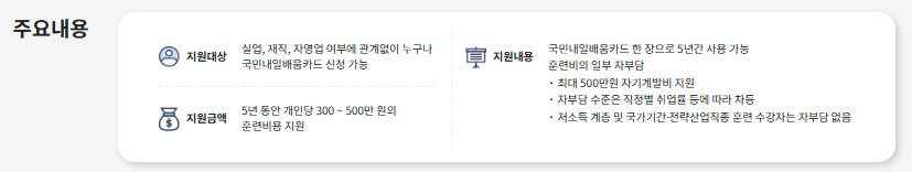 국민내일배움카드 주요내용