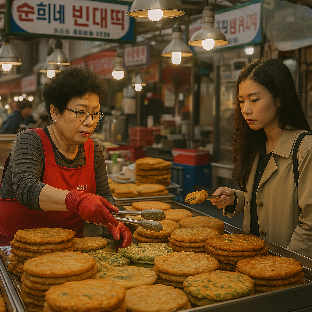 🏙️ 서울 광장시장 – 빈대떡과 육회 골목