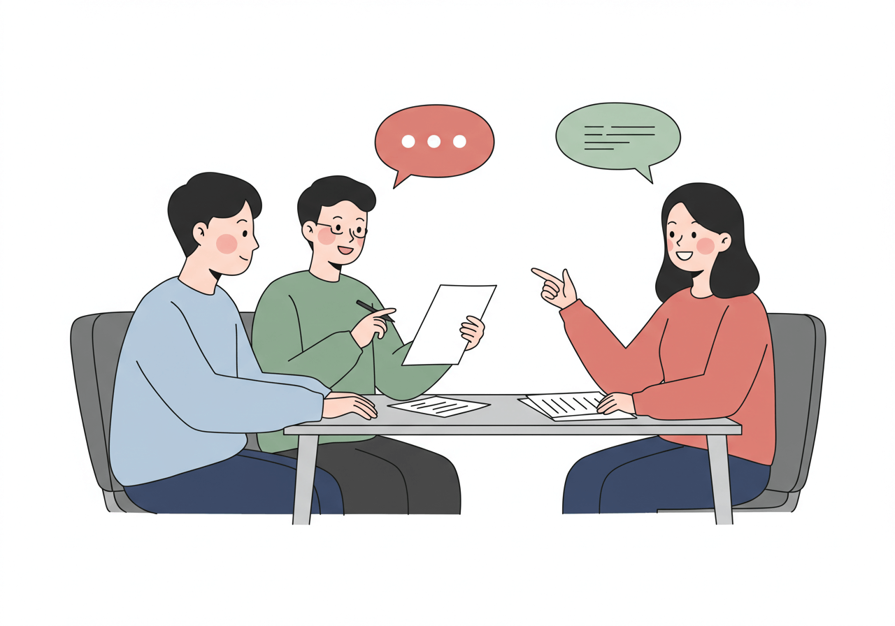 청소년상담복지센터에서 상담을 받는 청소년들의 모습 1