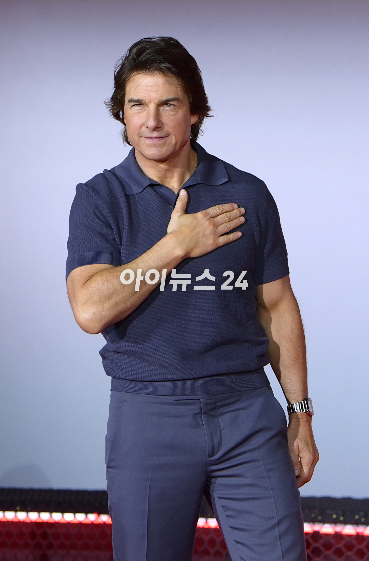 배우 톰 크루즈가 29일 오후 서울 송파구 롯데월드타워에서 진행된 영화 '미션 임파서블: 데드 레코닝 파트 원'(감독 크리스토퍼 맥쿼리) 내한 기자간담회에 참석하고 있다. [사진=정소희 기자]