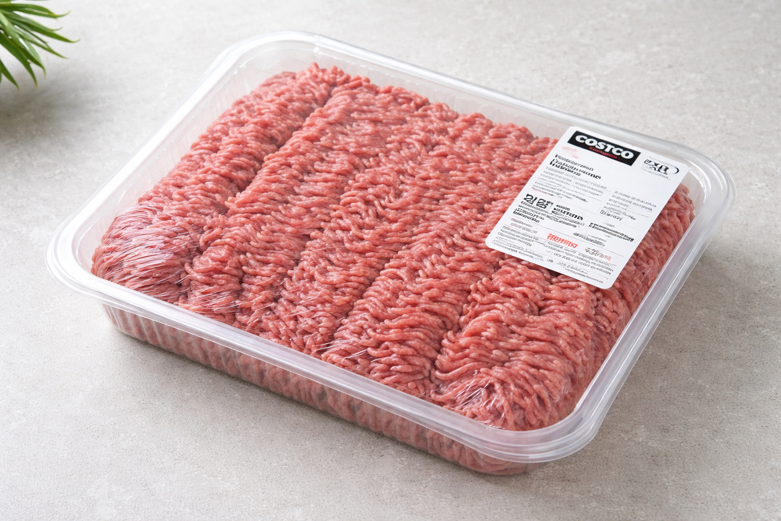 코스트코에서 구매한 대용량 다짐육 포장 상태