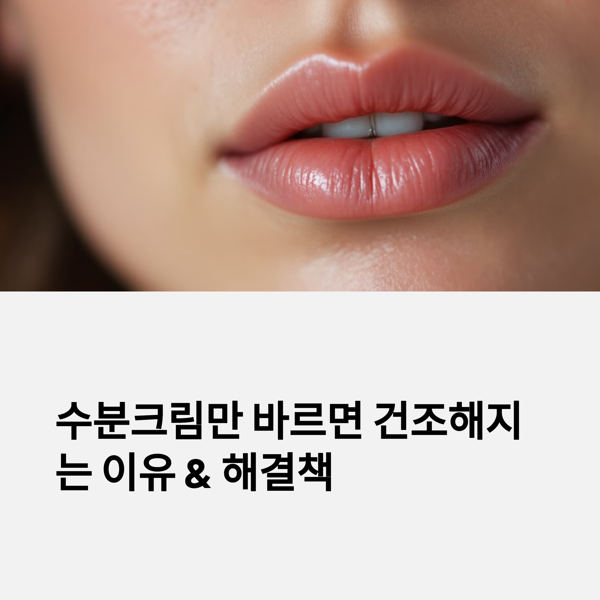 수분크림만 바르면 건조해지는 이유 &amp; 해결책