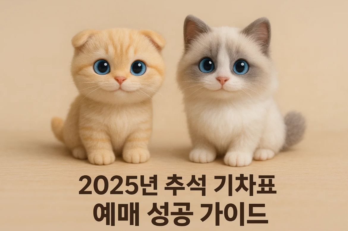 2025년 추석 기차표 예매 성공 가이드