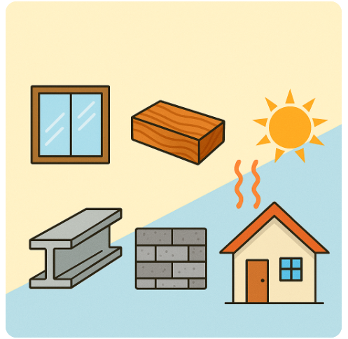 한여름에 집이 더운 이유, 자재가 만든 착각