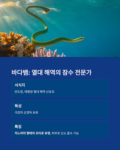 열대 해역의 잠수 전문가