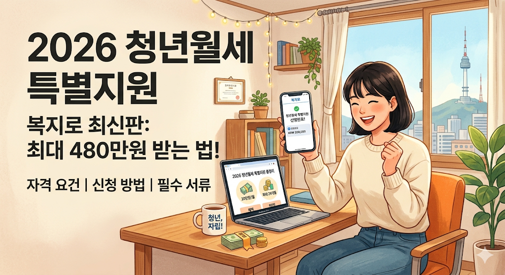청년월세 특별지원 최대 480만원 받는 법