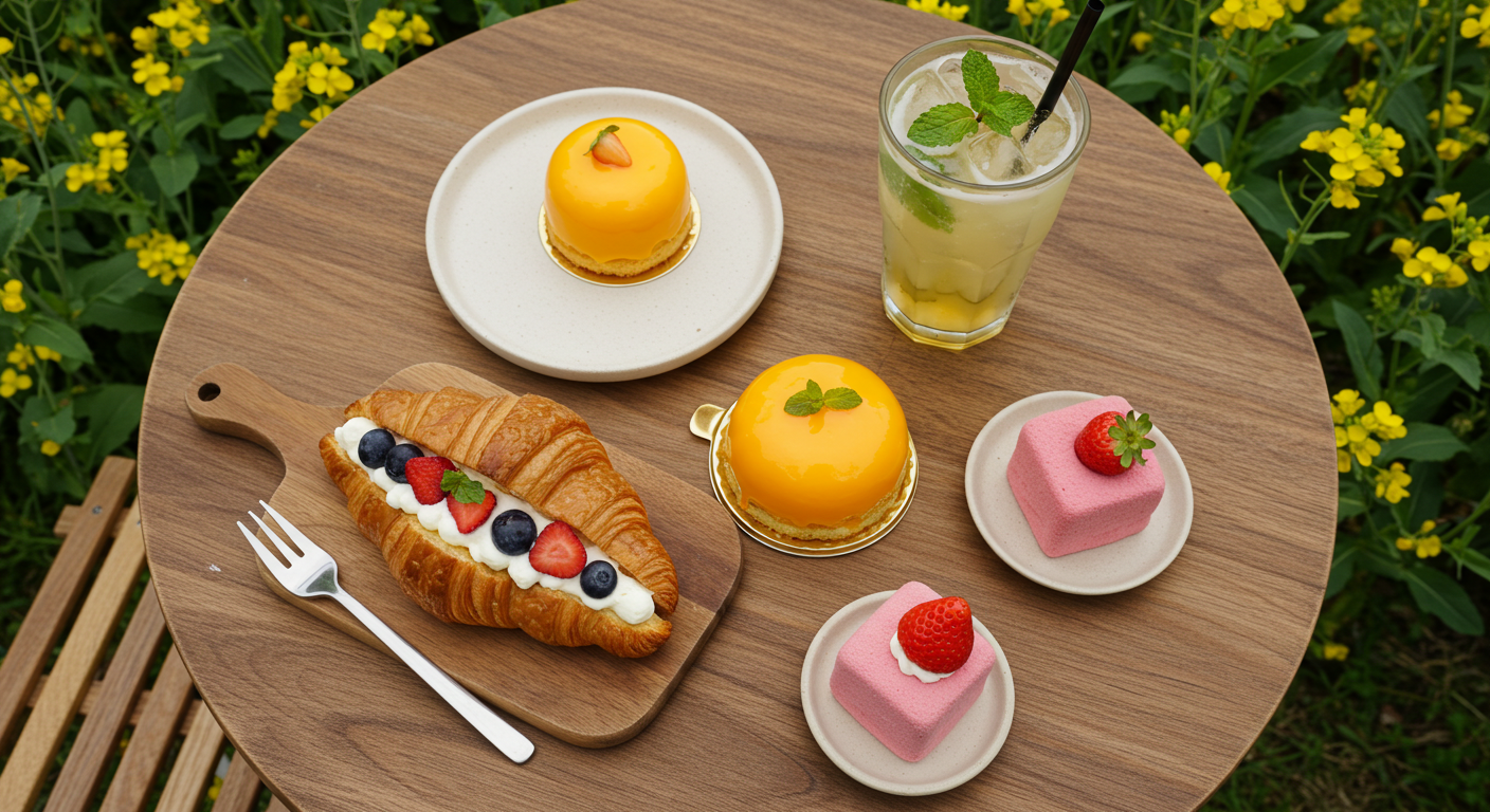 한라봉 무스케이크 및 딸기큐브