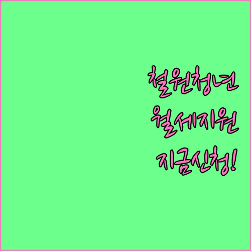 2026년 철원군 청년월세지원, 복지..