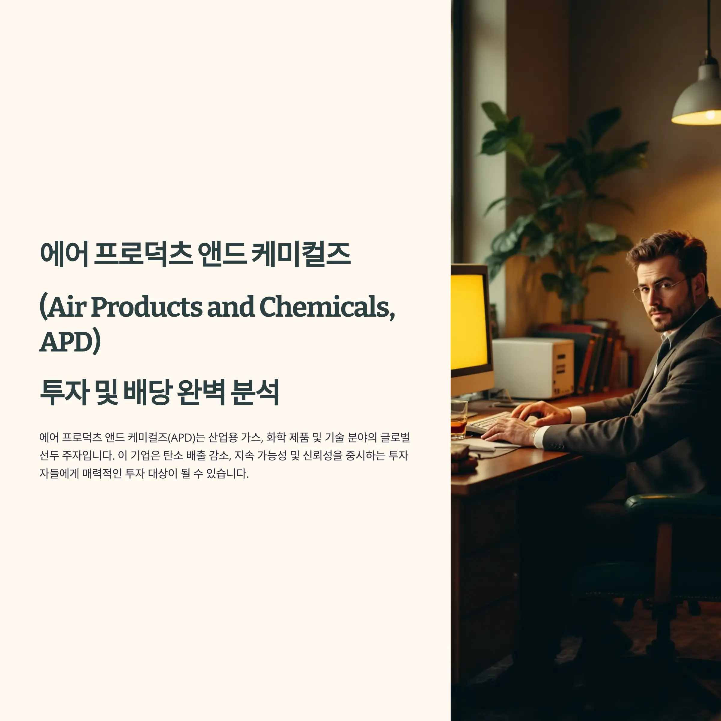 에어 프로덕츠 앤드 케미컬즈(Air Products and Chemicals, APD) 투자 및 배당 완벽 분석
