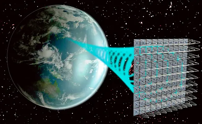 우주태양광발전 개념도